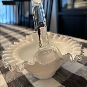 Fenton Milk Glass Basket